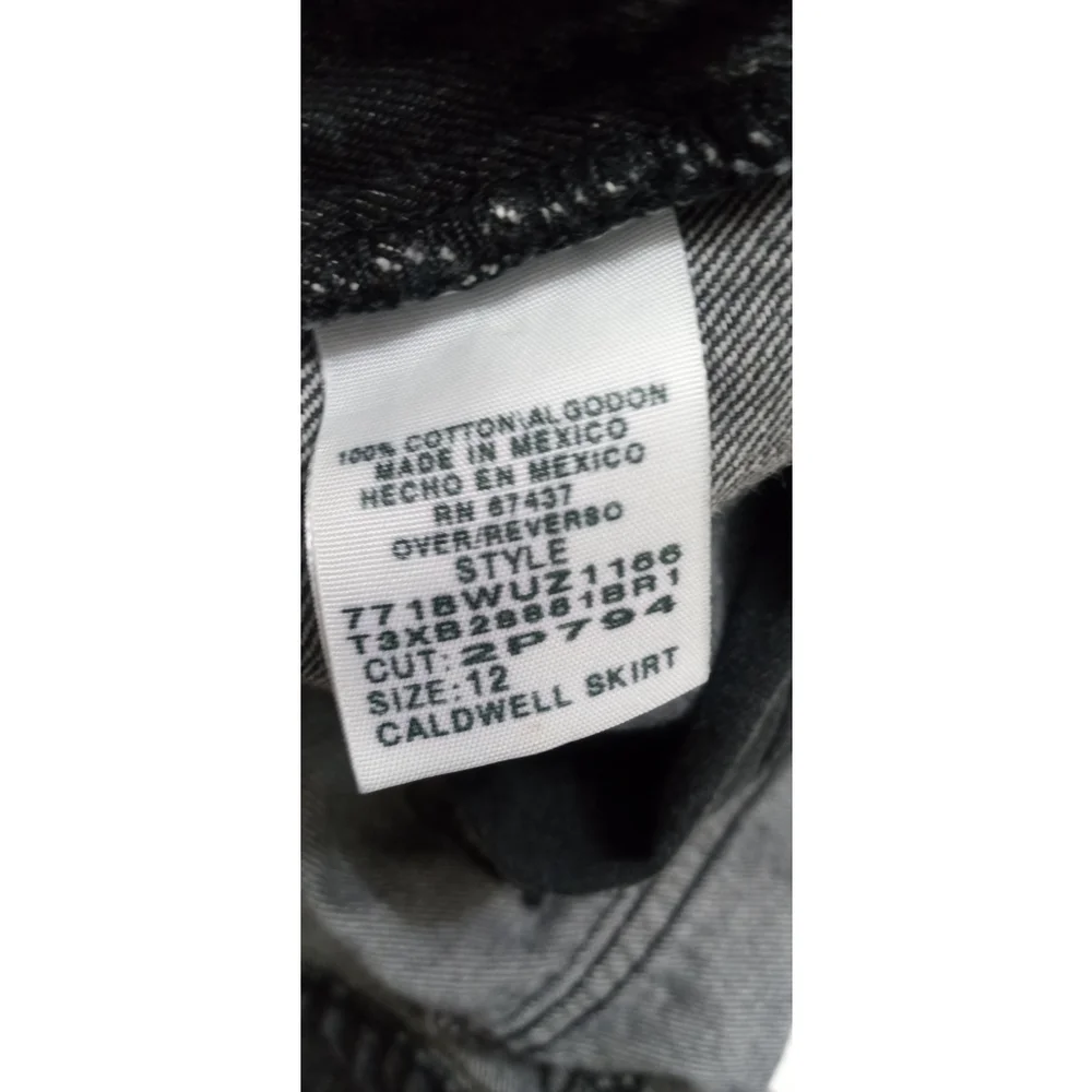 Vintage Ralph Lauren Denim Caldwell Skirt Sz 12 Black Y2K Grunge Preppy Retro - Picture 9 of 9